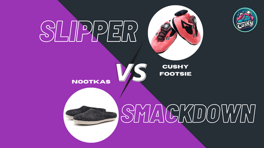 Slipper Smackdown: Nootkas vs Cushy Footsie™ Sneaker Slippers