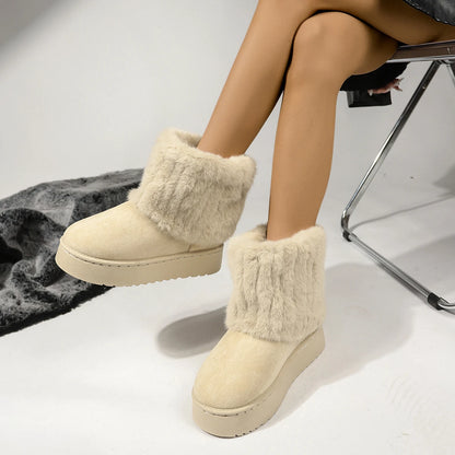 Cushy Footsie™ Winter Luxe: Plush, Waterproof Boots for Cozy Feet