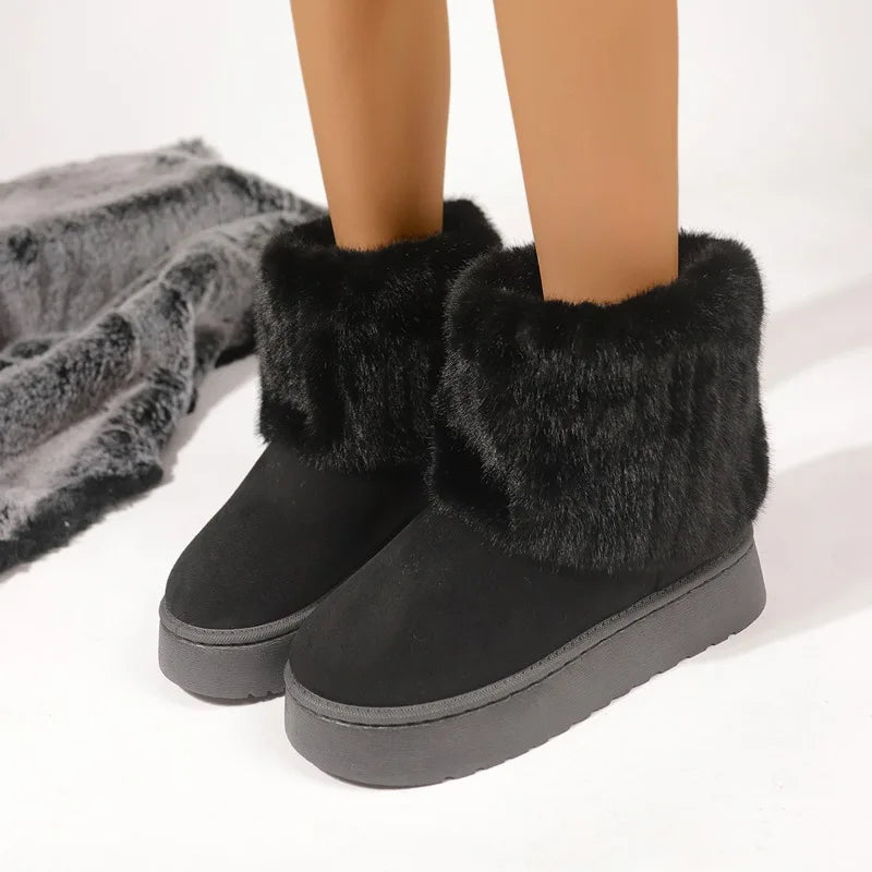 Cushy Footsie™ Winter Luxe: Plush, Waterproof Boots for Cozy Feet