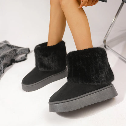 Cushy Footsie™ Winter Luxe: Plush, Waterproof Boots for Cozy Feet