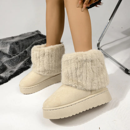 Cushy Footsie™ Winter Luxe: Plush, Waterproof Boots for Cozy Feet