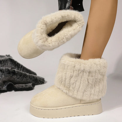 Cushy Footsie™ Winter Luxe: Plush, Waterproof Boots for Cozy Feet