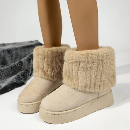 Cushy Footsie™ Winter Luxe: Plush, Waterproof Boots for Cozy Feet