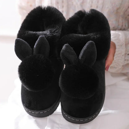 Cushy Footsie™ Snuggle Bunnies: Soft & Fuzzy Slippers with Ears