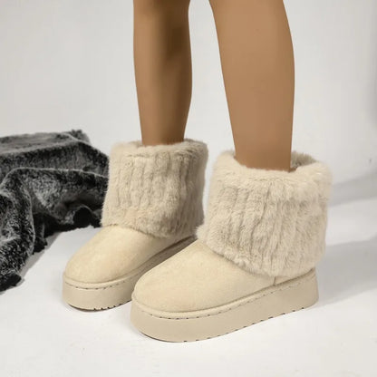 Cushy Footsie™ Winter Luxe: Plush, Waterproof Boots for Cozy Feet