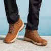 Waterproof Plush Snow Boots - Cloud-Trekker Hybrid in Brown with thick fur lining